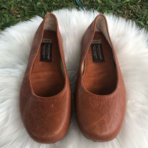 Leather flats size 8